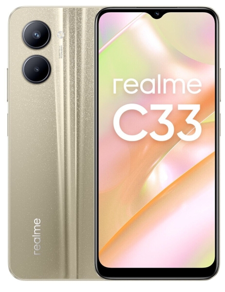 Realme C33 4/64GB 6,5″ Gold Dual Sim werkseitig entsperrt Smartphone