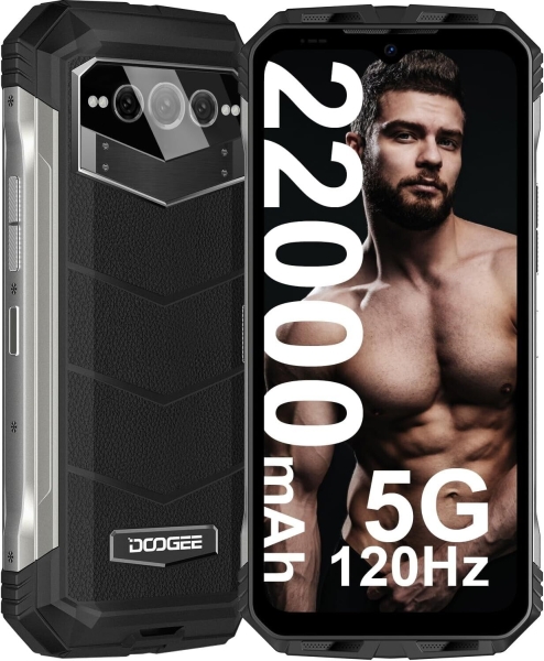 DOOGEE VMax robustes Smartphone 5G, 22000mAh Akku, 20GB RAM + 256GB ROM