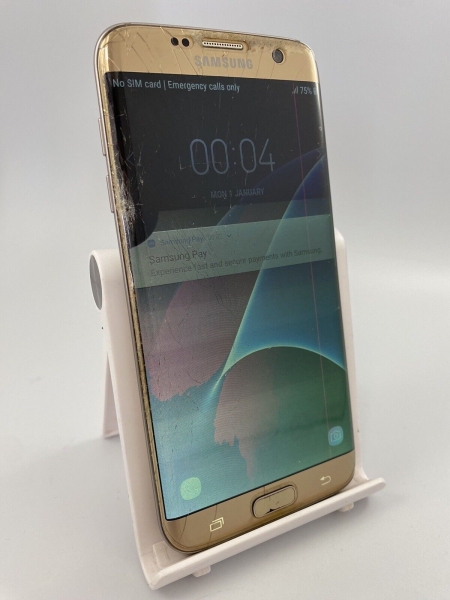 Samsung Galaxy S7 Edge Gold entsperrt 32GB 5,5″ Android Smartphone gerissen #A09