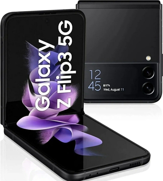 Samsung Galaxy Z Flip3 128GB entsperrt 5G Smartphone 6,7″ – Phantomschwarz