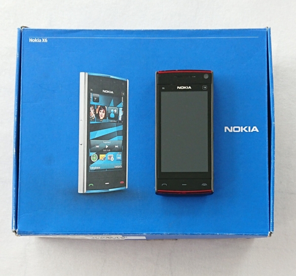 Nokia  X6-00 16GB Navi  Schwarz mit Rot, Ohne Simlock, Handy, Smartphone