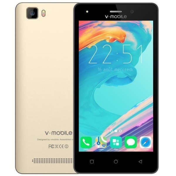 v.mobile A10 5,0 Zoll, Android 7.0, Smartphone 8GB Dual Sim Gold