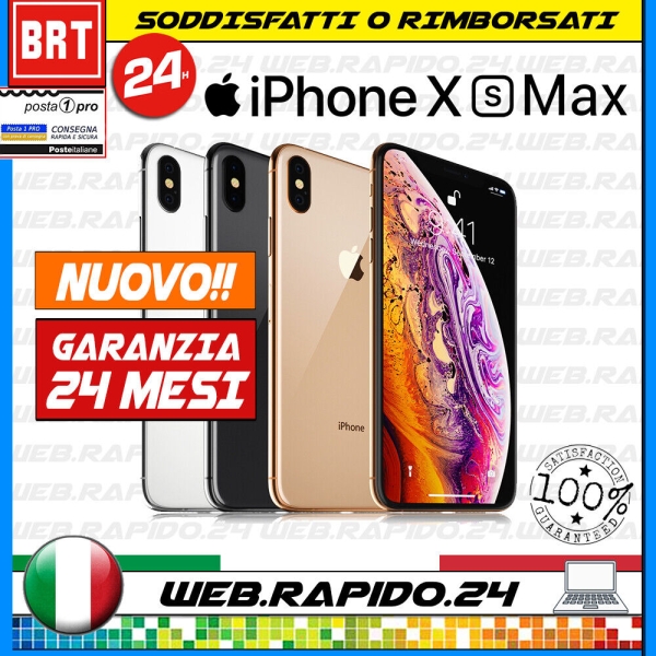 Smartphone Apple IPHONE XS Max Neu! Ios 64GB 256GB Weiß Schwarz Gold Gar. Italia