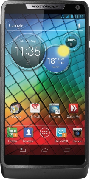 Motorola RAZR i Smartphone, schwarz, black „sehr gut“