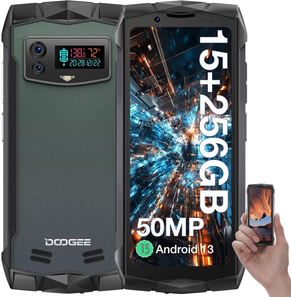 DOOGEE S Mini robustes Smartphone – 15GB RAM + 256GB ROM Mobiltelefone, 4,5’QHD IPS