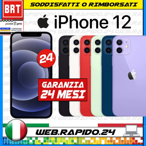 AAA Smartphone Apple IPHONE 12 5G 128 GB Original Garantie Italien