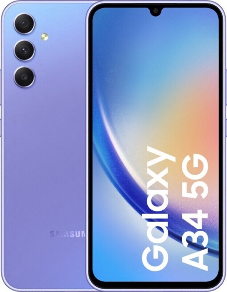Samsung GALAXY A34 5G A346B Dual-SIM 128GB violet Android 13.0 Smartphone