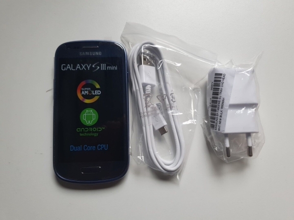 Samsung S3 mini GT-I8190 8GB Blau Ohne Simlock Smartphone Kinder Android 4 Neu