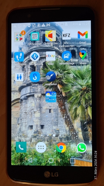 Smartphone LG K10 – 16GB – Schwarz (Ohne Simlock