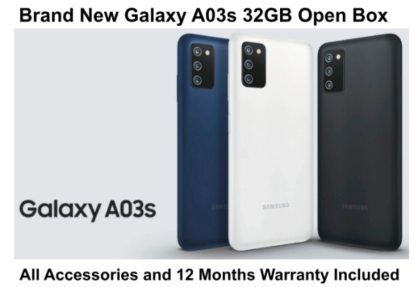 NEU Samsung Galaxy A03s 32GB (entsperrt) Android Smartphone Box und 12M Garantie