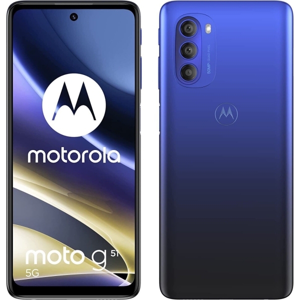 Motorola Moto G51 5G 64GB Blau NEU Dual SIM 6,8″ Android Handy Smartphone OVP