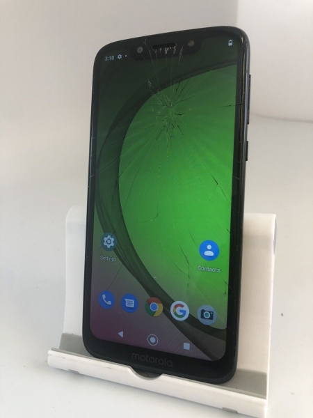 Motorola Moto G7 Play blau entsperrt Android Touchscreen Smartphone rissig