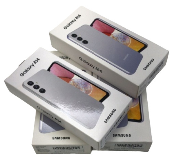 Samsung Galaxy A14 Smartphone 4G entsperrt 4GB RAM 128GB Dual Sim silber versiegelt