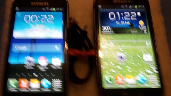 Samsung Galaxy S3 Mini GT-I8190 blau/ Schwarz Smartphone Android TOP ZWEI STÜCK.