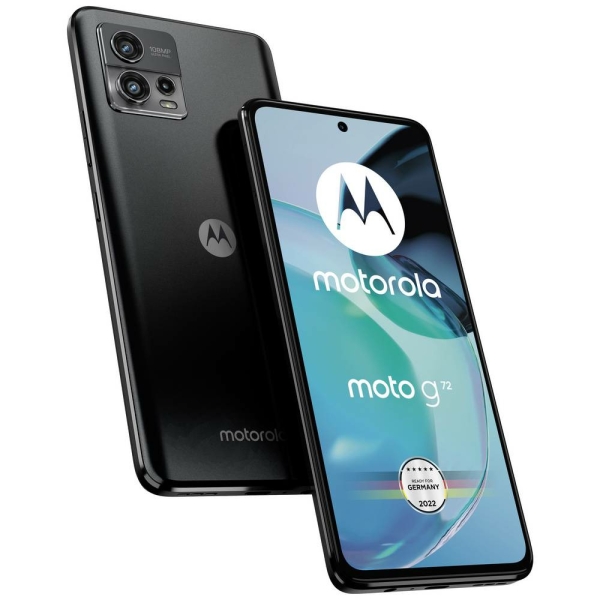 Motorola Moto G72 Smartphone 128 GB 16.8 cm Schwarz Android 12 Hybrid-Slot
