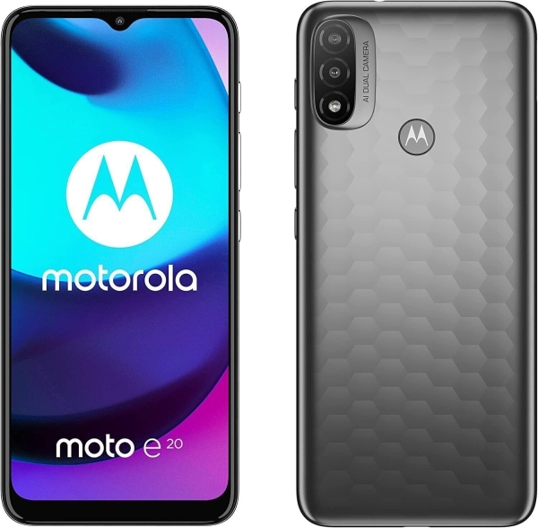 Motorola moto e20 32GB (XT2155-6) 6,5“ Grau Dual SIM Smartphone – Sehr Gut
