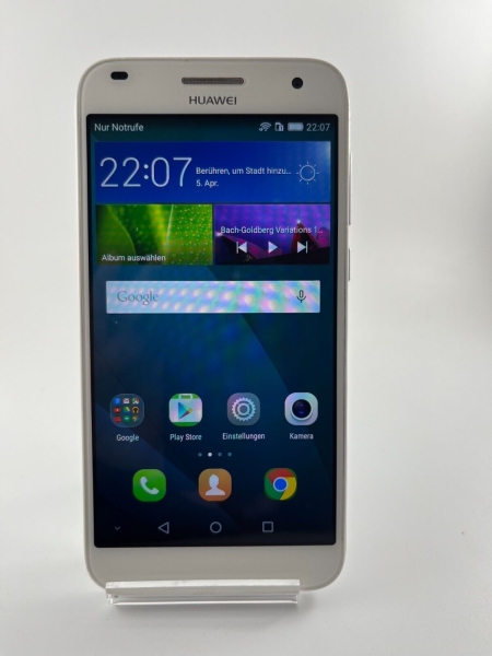 Smartphone Huawei G7-L01  Silber Weiß guter Zustand Simlockfrei