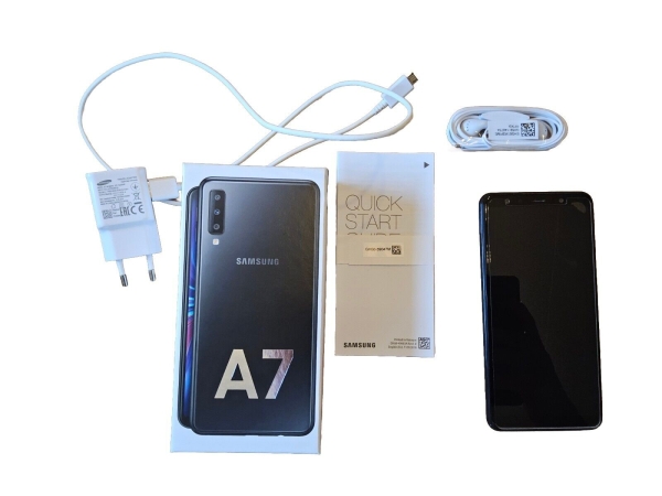 Samsung Galaxy A7 (2018) Smartphone Handy – 64GB – Schwarz  gebraucht
