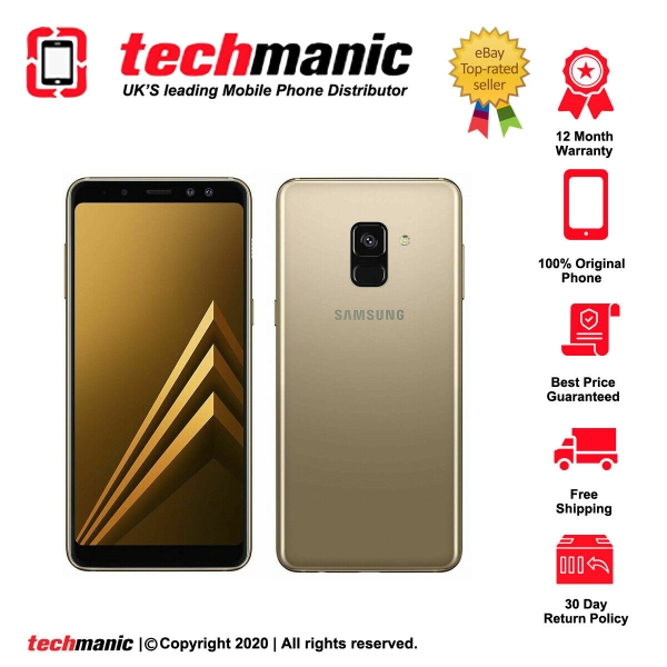Samsung Galaxy A8 (2018) SM-A530F – 32GB – goldfarbenes (entsperrt) Smartphone