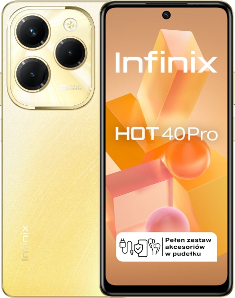 Infinix Hot 40 Pro 8/256GB 6,78″ 120Hz Gold X6837 werkseitig entsperrt Smartphone