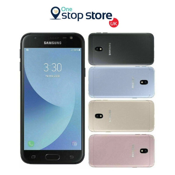 Samsung Galaxy J3 J330F 16GB 4G 13MP entsperrt Android Smartphone – schwarz/gold