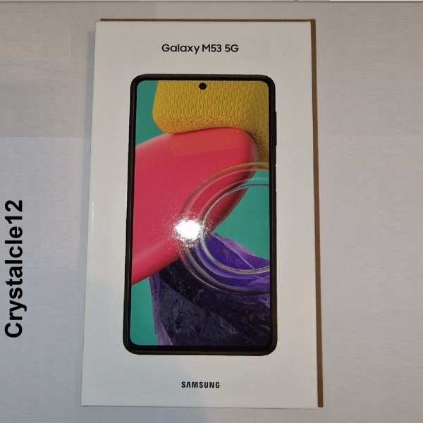 B/Neu Samsung Galaxy M53 5G SM-M536B/DSN 128GB 8GB entsperrt Dual-SIM Smartphone