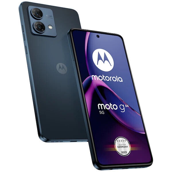 Motorola moto G84 256 GB Blau 5G Android Smartphone 6,5 Zoll 12 GB 50MP Dual-Sim