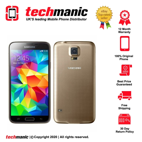 Samsung Galaxy S5 SM-G900F – 16 GB – Smartphone aus Kupfergold (entsperrt)