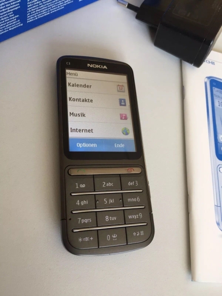 Nokia  C3-01 – Grau (Ohne Simlock) Smartphone  gut erhalten !!
