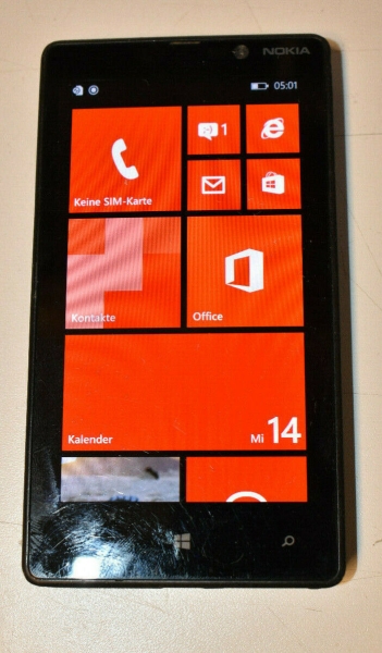 Nokia  Lumia 820 – 8GB – Schwarz (Vodafone) Smartphone Ersatzgerät ohne AKKU WoW