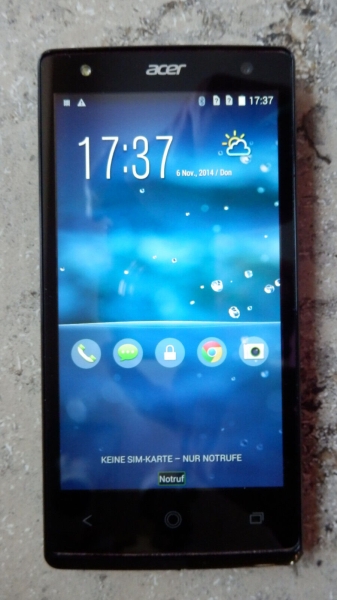 Smartphone „acer Liquid E380“, OVP und Zubehörpaket, Farbe silbergrau