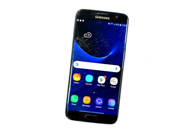 Samsung Galaxy S7 Edge SM-G935F 32GB schwarz entsperrt zertrümmerter Bildschirm funktioniert 918