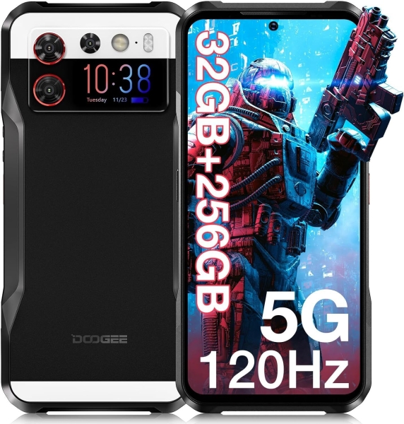 DOOGEE V20S 5G Outdoor Handy Ohne Vertrag, 32GB+256GB 6.43“ FHD AMOLED Display