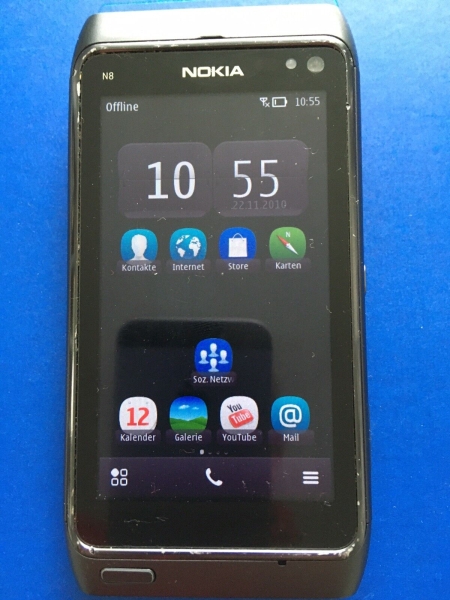 Nokia  N8-00 – 16GB – Dunkelgrau (Ohne Simlock) Smartphone OVP