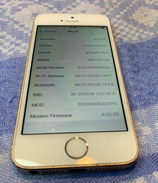 Apple A1533 ME343LL/A iPhone 5s 16GB Smartphone – Gold – Beschreibung lesen