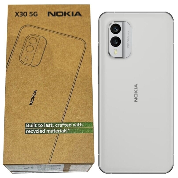 Nokia X30 5G (Eisweiß) 256GB + 8GB RAM Android Smartphone GSM entsperrt
