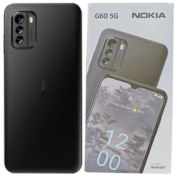 Nokia G60 5G (Schwarz) 128GB + 4GB RAM Android Smartphone – GSM entsperrt