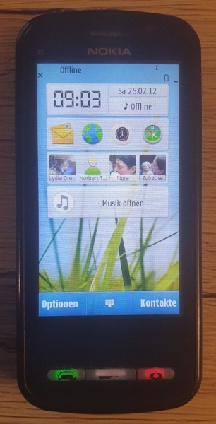 Nokia  C6-00 – Schwarz (Ohne Simlock) Smartphone