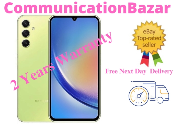 Neu Samsung Galaxy A34 5G 128GB 6GB D/S Smartphone Super Lime entsperrt Versiegelt