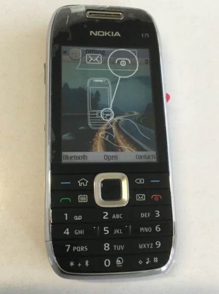Nokia E75 – silberschwarz (entsperrt) Smartphone funktioniert aber mit Sim Tray Fehler