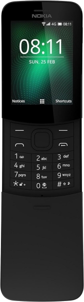 Nokia 8110 4G (2018) 4GB werkseitig entsperrt 4G Smartphone (schwarz)