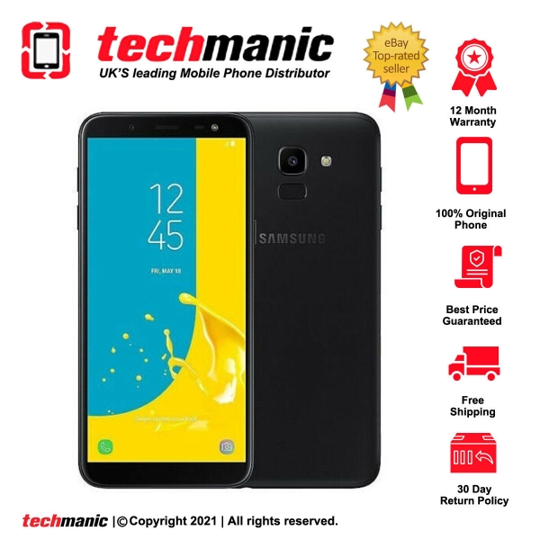 Samsung Galaxy J6 SM-J600 – 32 GB – Smartphone schwarz (entsperrt) – Klasse A