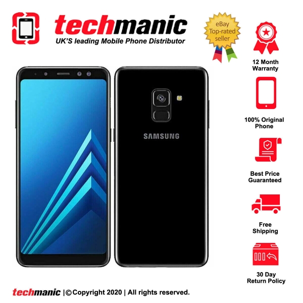 Samsung Galaxy A8 (2018) SM-A530F – 32GB – Smartphone schwarz (entsperrt)