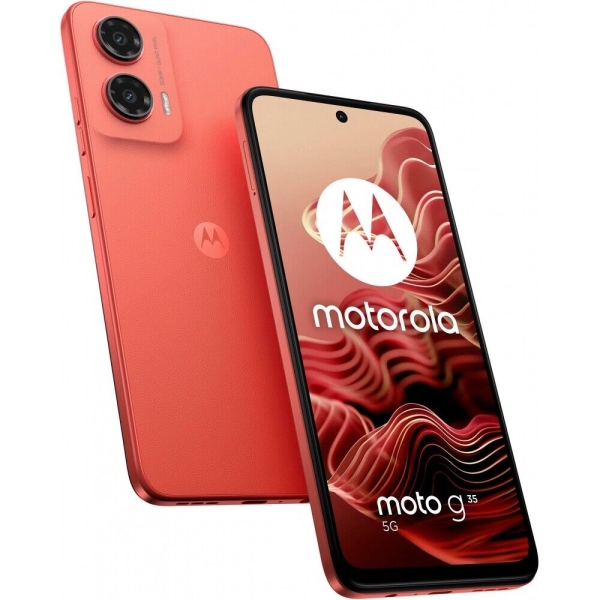 Motorola moto G35 5G Smartphone 128GB 4GB RAM guava red Dual-Kamera LTE 5000mAh