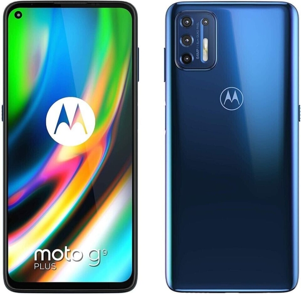 Motorola Moto G9 Plus (Dual-SIM) – 128 GB – Smartphone dunkelblau (entsperrt)