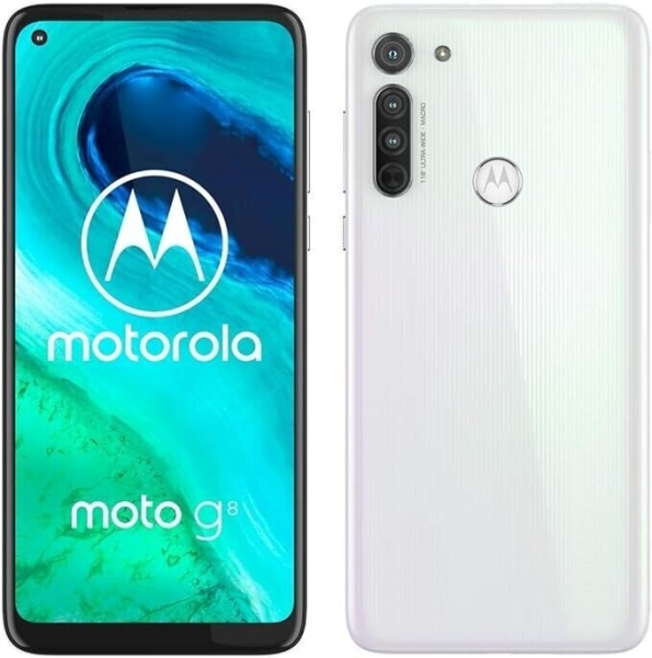 Motorola Moto G8 6,4″ 64GB 4G entsperrt Android Smartphone weiß