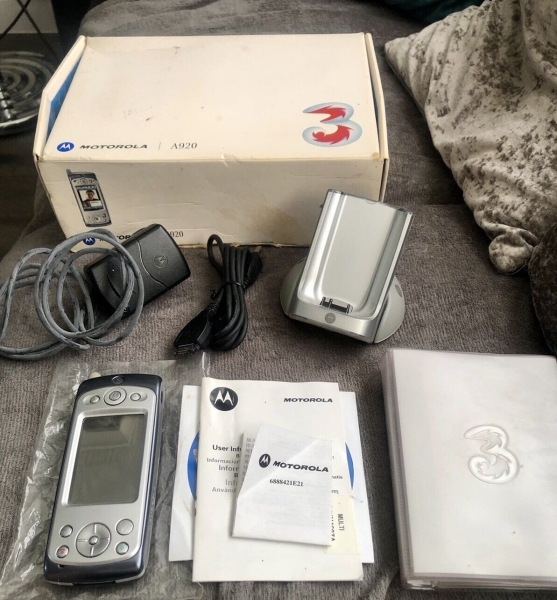 Motorola A920 Handy komplett verpackt 2003 Retro und selten Vintage Smartphone