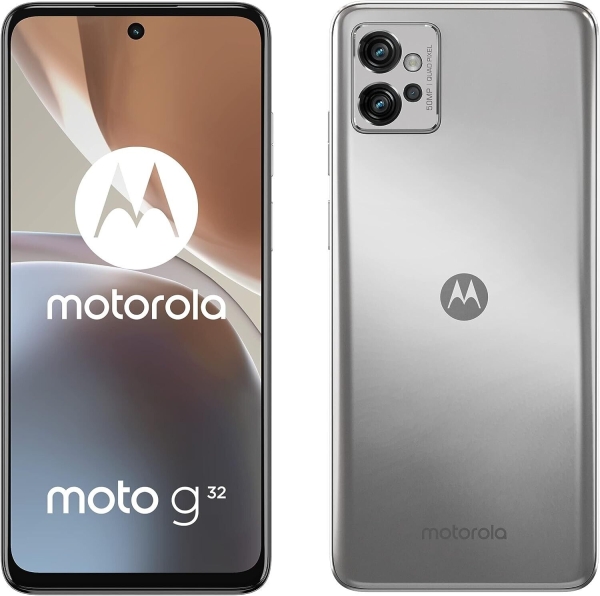 Motorola G32 Android 4G Dual Sim Smartphone 64GB entsperrt Satin silber