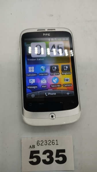 HTC Wildfire A3333 – Weiß (Tesco Mobile) Smartphone nur Gerät gebraucht