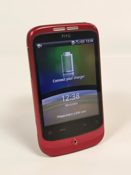 HTC Wildfire Smartphone ENGLISCH 3,2“ Touchscreen Android SIM-Lock frei Rot
